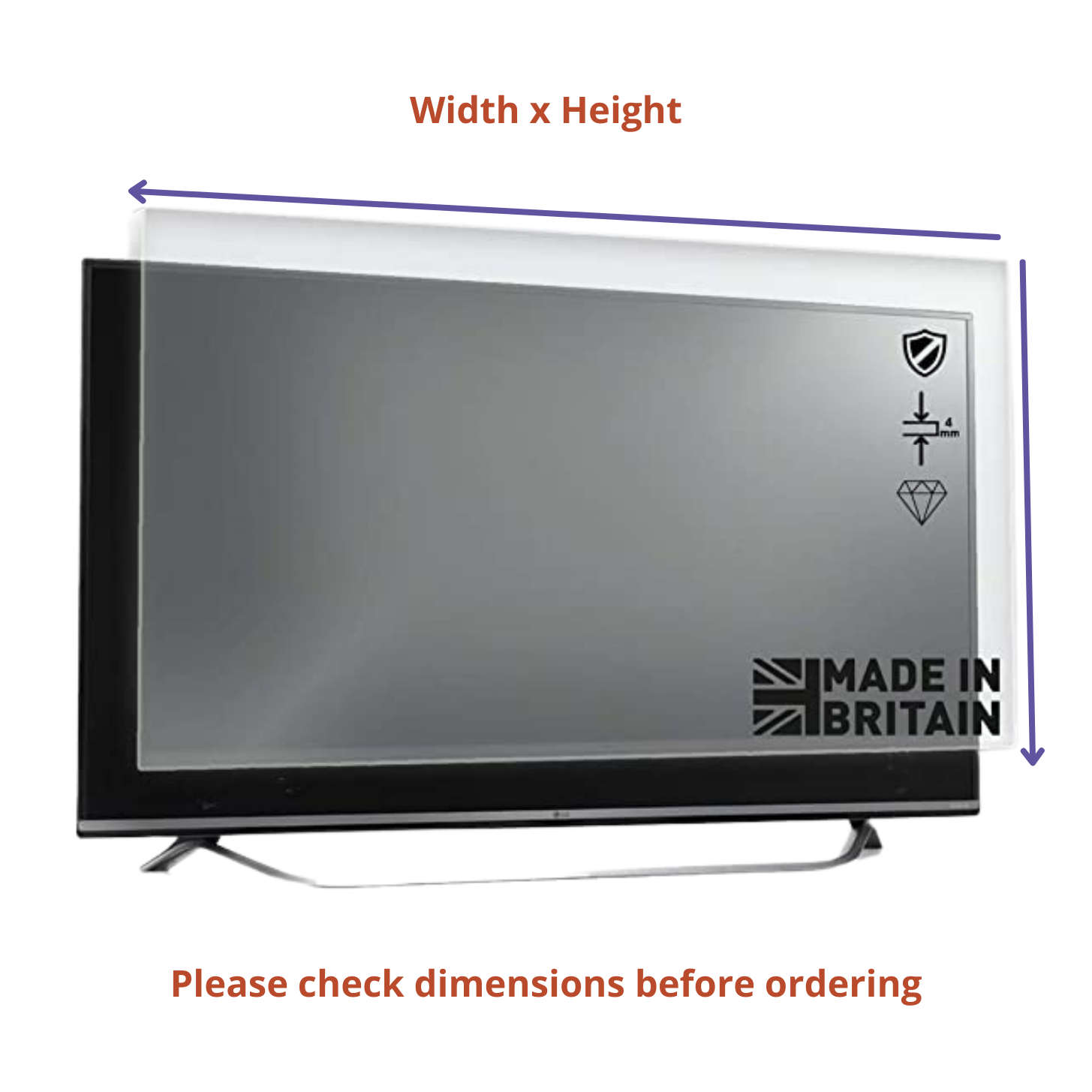 Television fitted with a Sensorii screen protector